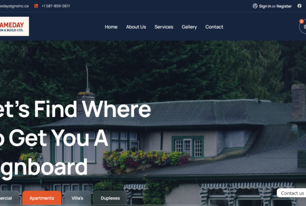SameDaySignsInc.ca – Fast & Reliable Signage Solutions Website